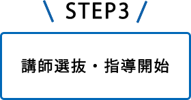 講師選抜・指導開始